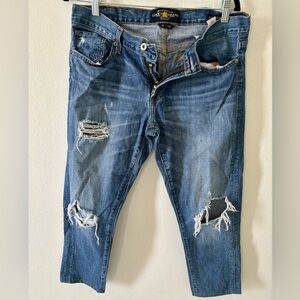 Lucky Brand Ripped Blue Denim Jeans